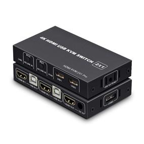 img 4 attached to 💻 HDMI KVM Switch: Share Keyboard, Mouse, and More between 2 Computers at 4K@30Hz with USB Support