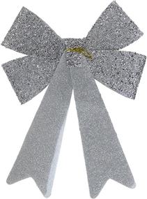 img 2 attached to 💎 Iconikal Sparkling Silver No-Mess Glitter Bow- 9 x 12 inches, 6 Pack - Luxury