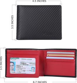 img 2 attached to Premium Trifold Men's Leather Wallet: Secure Blocking Technology for Wallets, Card Cases & Money Organizers