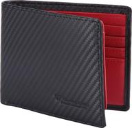 premium trifold men's leather wallet: secure blocking technology for wallets, card cases & money organizers logo