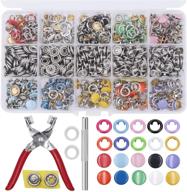 🧵 804pcs snap fasteners tool kit - hollow and solid metal prong snaps buttons with setting tool for clothing crafting sewing, leather snaps buttons for jeans wears bags - 200 sets, 10 colors, 9.5mm. by eutenghao. logo