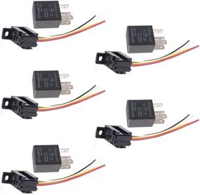 img 4 attached to ESUPPORT Car Heavy Duty Relay Switch 12V 30A SPST 4Pin Wire Socket Plug Harness Waterproof Electrical Automotive Pack Of 5