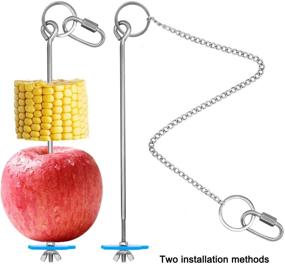 img 1 attached to 🐓 YUEPET Chicken Toys - 2 Pack Chicken Xylophone Toy and Hanging Feeder for Hens in Chicken Coop
