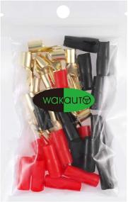 img 3 attached to 🔌 Wakauto 10 Pairs Copper Gold Plated 8 Gauge Strip Spade Terminal Spade Fork Adapter Connectors Plugs Crimp Barrier Spades for Speaker Wire Cable Terminal Plug