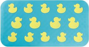 img 3 attached to 🛁 YIAN Bath Mat for Kids Baby Bathtub - Non Slip Duck Design with Suction Cups - Upgraded Eco-Friendly EPVC - 27 X 14 Inch