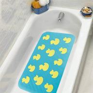 🛁 yian bath mat for kids baby bathtub - non slip duck design with suction cups - upgraded eco-friendly epvc - 27 x 14 inch logo