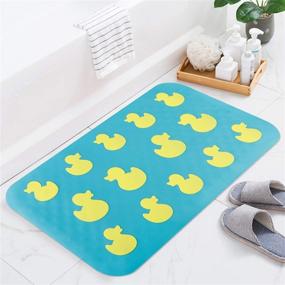 img 2 attached to 🛁 YIAN Bath Mat for Kids Baby Bathtub - Non Slip Duck Design with Suction Cups - Upgraded Eco-Friendly EPVC - 27 X 14 Inch