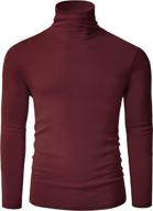 🧥 tapulco men's turtleneck sweater | long sleeve knit pullover | basic slim fit casual | soft & comfy t-shirt logo