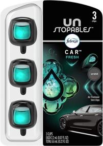 img 4 attached to 🚘 Revitalize Your Ride with Febreze Unstopables Car Air Freshener, Powerful Odor Eliminator, Vent Clip Fresh, 3-Pack