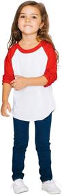 img 2 attached to American Apparel Unisex Sleeve Raglan Girls' Clothing for Tops, Tees & Blouses