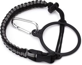 img 4 attached to HYDRO CELL Paracord Grip - Wide Mouth Strap Carrier with Safety Ring 🥤 and Carabiner. Supports 18, 24, 32, 40, and 64 oz Stainless Steel Water Bottles