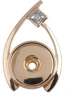 💎 premium interchangeable snap jewelry: elegant gold rhinestone pendant (18-20mm snaps) by my prime gifts logo