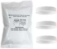 🔩 pack of 3 threaded/screw-on caps for 3 and 5 gallon water bottle jugs (48mm, white) logo