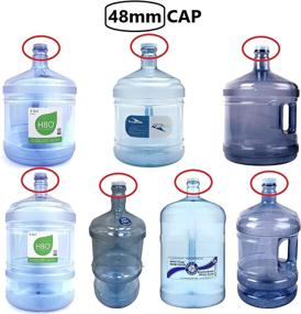 img 2 attached to 🔩 Pack of 3 Threaded/Screw-On Caps for 3 and 5 Gallon Water Bottle Jugs (48mm, White)