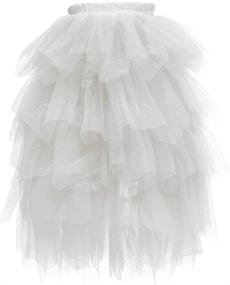 img 4 attached to 👸 Princess Candy Color Flower Girls Tutu Skirts with Lace Tops - Perfect for Birthday Parties