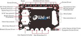 img 2 attached to Черный ниндзя мультитул - кредитная карта размером карманного выживания, 43 в 1