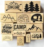 whispering pines stamped designs camping logo