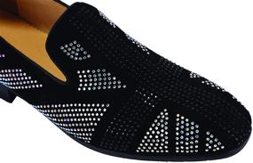 img 2 attached to 👞 ELANROMAN Rhinestone Moccasins: Trendy Loafers & Slip-Ons for Fashionable Men