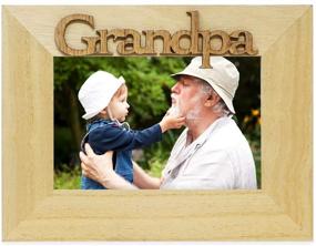 img 3 attached to 📸 Isaac Jacobs Natural Wood Sentiments Grandpa Picture Frame - 4x6 inch - Perfect Photo Gift for Grandfathers, Papas, and Family - Elegant Tabletop or Desk Display (Natural, 4x6)