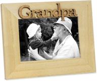 📸 isaac jacobs natural wood sentiments grandpa picture frame - 4x6 inch - perfect photo gift for grandfathers, papas, and family - elegant tabletop or desk display (natural, 4x6) логотип