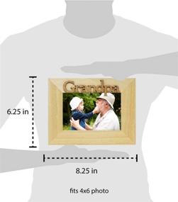 img 1 attached to 📸 Isaac Jacobs Natural Wood Sentiments Grandpa Picture Frame - 4x6 inch - Perfect Photo Gift for Grandfathers, Papas, and Family - Elegant Tabletop or Desk Display (Natural, 4x6)