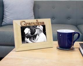 img 2 attached to 📸 Isaac Jacobs Natural Wood Sentiments Grandpa Picture Frame - 4x6 inch - Perfect Photo Gift for Grandfathers, Papas, and Family - Elegant Tabletop or Desk Display (Natural, 4x6)