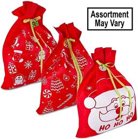 img 1 attached to 🎁 Set of 3 Jumbo Christmas Gift Bags 36x44 inches - Reusable Durable Fabric with Ribbon & Gift Tag - Ideal for Oversized Toys & Holiday Wrapping - by Gift Boutique
