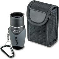 🔍 carson minimight 6x18mm pocket monocular - compact monocular with carabiner clip (mm-618) logo