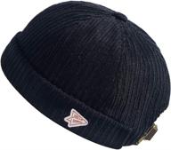 jerague adjustable cotton brimless docker cap - casual street lovers visor-less sailor skullcap beanie hat logo