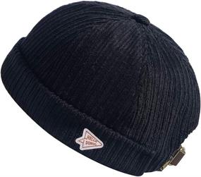 img 4 attached to Jerague Adjustable Cotton Brimless Docker Cap - Casual Street Lovers Visor-Less Sailor Skullcap Beanie Hat