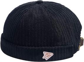 img 3 attached to Jerague Adjustable Cotton Brimless Docker Cap - Casual Street Lovers Visor-Less Sailor Skullcap Beanie Hat