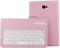 binguowang keyboard case for samsung galaxy tab a 9.7' - pink folio pu leather stand cover with detachable wireless keyboard for samsung galaxy tab a 9.7 - inch logo