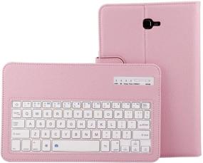 img 4 attached to Binguowang Keyboard Case for Samsung Galaxy Tab A 9.7' - Pink Folio PU Leather Stand Cover with Detachable Wireless Keyboard for Samsung Galaxy Tab A 9.7 - Inch