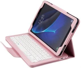 img 1 attached to Binguowang Keyboard Case for Samsung Galaxy Tab A 9.7' - Pink Folio PU Leather Stand Cover with Detachable Wireless Keyboard for Samsung Galaxy Tab A 9.7 - Inch