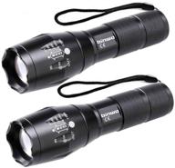 2 pack - binwo led tactical flashlight super bright portable outdoor water resistant torch light with zoomable function and 5 light modes - high lumen xml t6 led flashlights логотип