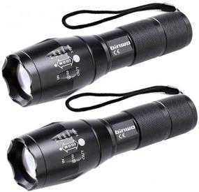 img 4 attached to 2 Pack - BINWO LED Tactical Flashlight Super Bright Portable Outdoor Water Resistant Torch Light with Zoomable Function and 5 Light Modes - High Lumen XML T6 LED Flashlights