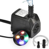 atpwonz 10w submersible water fountain pump with led light - ideal for water features, aquariums, outdoor ponds, small pools, indoor fountain pumps, home décor, garden house watering logo