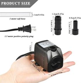 img 3 attached to ATPWONZ 10W Submersible Water Fountain Pump with LED Light - Ideal for Water Features, Aquariums, Outdoor Ponds, Small Pools, Indoor Fountain Pumps, Home Décor, Garden House Watering