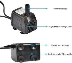 img 1 attached to ATPWONZ 10W Submersible Water Fountain Pump with LED Light - Ideal for Water Features, Aquariums, Outdoor Ponds, Small Pools, Indoor Fountain Pumps, Home Décor, Garden House Watering