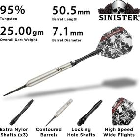 img 1 attached to 🎯 95% Tungsten Steel Tip Darts - Viper Sinister