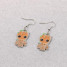 img 1 attached to 🦝 Stylish AKTAP Groot Rocket Raccoon Dangle Earrings: Perfect Movie-Inspired Jewelry Gifts