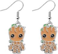 🦝 stylish aktap groot rocket raccoon dangle earrings: perfect movie-inspired jewelry gifts logo