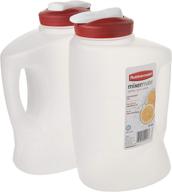 🍶 резиновая колба/бутылка rubbermaid 1776501 seal n' saver, 3 кварты (набор из 2 шт), 2 пачки, красная - премиум контейнеры с герметичной уплотняющей крышкой для идеального хранения напитков. логотип