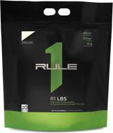 r1 lbs vanilla crème: high-calorie weight gain formula with 1,000+ calories, 200g+ complex carb blend, 40g all-whey protein, less than 6g fat per serving, 12 pounds, 20 servings by rule one proteins logo