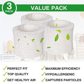 img 3 attached to Future Way HAC-504 Humidifier Filter: Compatible with 🌬️ Honeywell HCM-350 Series, HCM710 & HEV312W Humidifiers - 3-Pack!