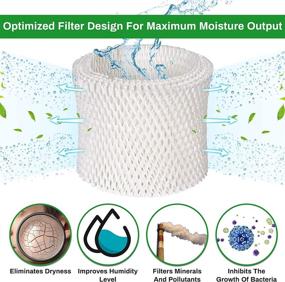 img 2 attached to Future Way HAC-504 Humidifier Filter: Compatible with 🌬️ Honeywell HCM-350 Series, HCM710 & HEV312W Humidifiers - 3-Pack!