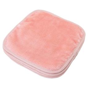 img 3 attached to 🧼 Polyte Premium Hypoallergenic Microfiber Fleece Makeup Remover and Facial Cleansing Cloth 4 Pack - Light Coral, 8 x 8 in
