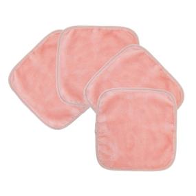 img 1 attached to 🧼 Polyte Premium Hypoallergenic Microfiber Fleece Makeup Remover and Facial Cleansing Cloth 4 Pack - Light Coral, 8 x 8 in