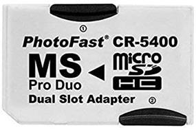 img 1 attached to 🎮 Усилите свой игровой опыт на PSP с помощью Micro TF to MS Memory Stick PRO Duo двойное расширение белого адаптера слота CR5400