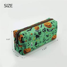 img 3 attached to 🎃 LParkin Halloween Canvas Pencil Case: Perfect Stationery Bag for Makeup & Cosmetics